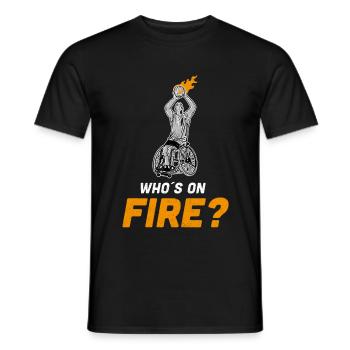 Sport de basketball en fauteuil roulant - T-shirt homme - noir - Devant - AI Model Male 178 light (178cm)