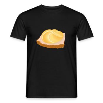 Leberkäse Design - meat cheese for butchers - Men's T-Shirt - black - Front - AI Model Male 178 light (178cm)