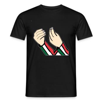 Italian flag design with Italian - Men's T-Shirt - black - Front - AI Model Male 178 light (178cm)