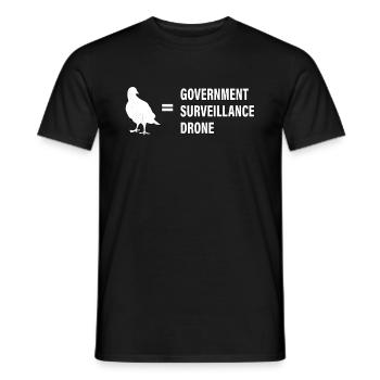 Les oiseaux ne sont pas réels - T-shirt homme - noir - Devant - AI Model Male 178 light (178cm)