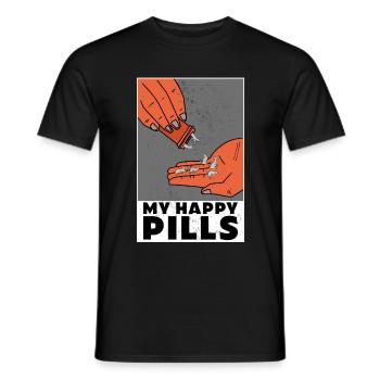 Tenue de chat antidépresseur pour les amoureux des chats - T-shirt homme - noir - Devant - AI Model Male 178 light (178cm)
