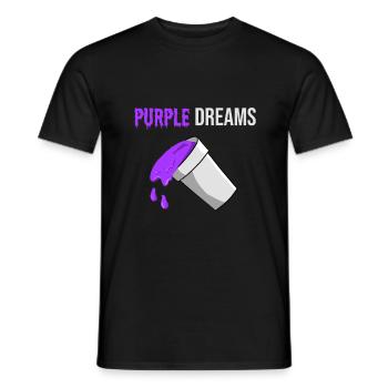 Codeine Rap Lean Hustensaft Purple Drank - Men's T-Shirt - black - Front - AI Model Male 178 light (178cm)