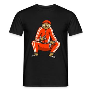 Russians Gopnik Slav Russian squat - Men's T-Shirt - black - Front - AI Model Male 178 light (178cm)