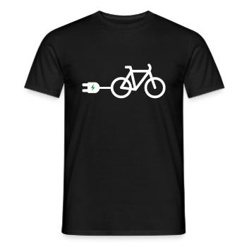 Ebike battery electric bike pedelec electric bike - Men's T-Shirt - black - Front - AI Model Male 178 light (178cm)