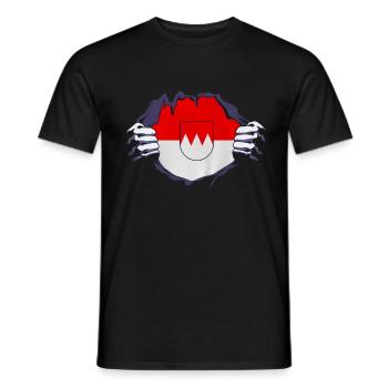Franken Wappen fränkisch - Männer T-Shirt - Schwarz - Vorne - AI Model Male 178 light (178cm)