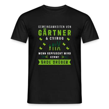 Lustiger Gärtner Spruch Kleingartenverein Garten - Männer T-Shirt - Schwarz - Vorne - AI Model Male 178 light (178cm)
