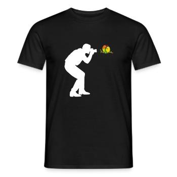 Photographie d'oiseaux photographe animalier photographe amateur caméra - T-shirt homme - noir - Devant - AI Model Male 178 light (178cm)