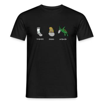Philosophy Socrates Plato Aristotle - Men's T-Shirt - black - Front - AI Model Male 178 light (178cm)