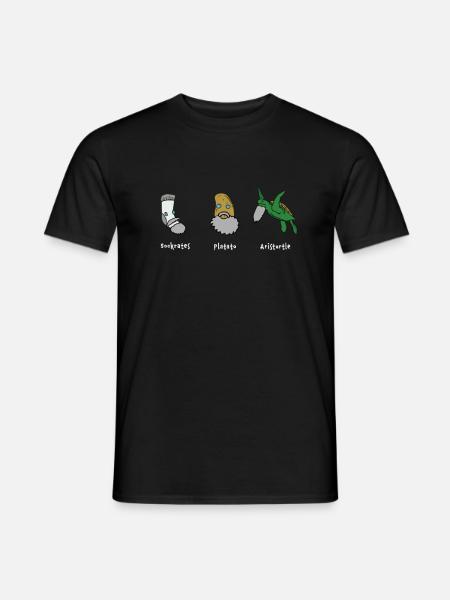 Philosophie Sokrates Platon Aristoteles - Männer T-Shirt - Schwarz