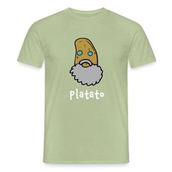Philosoph Platon - Männer T-Shirt - Sage - Vorne - AI Model Male 178 light (178cm)