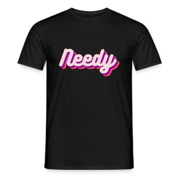 DDLG CGL BDSM Needy - Männer T-Shirt - Schwarz - Vorne - AI Model Male 178 light (178cm)