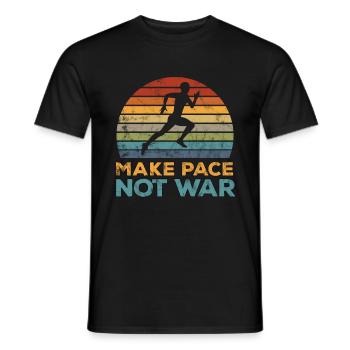 Cadeau de jogger drôle de coureur rétro - T-shirt homme - noir - Devant - AI Model Male 178 light (178cm)