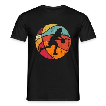 Basketball Frauenmannschaft Frauen Retro Vintage - T-shirt homme - noir - Devant - AI Model Male 178 light (178cm)