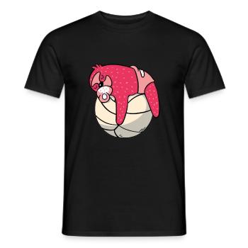 Baby Faultier Volleyball Sport Geschenk - Männer T-Shirt - Schwarz - Vorne - AI Model Male 178 light (178cm)
