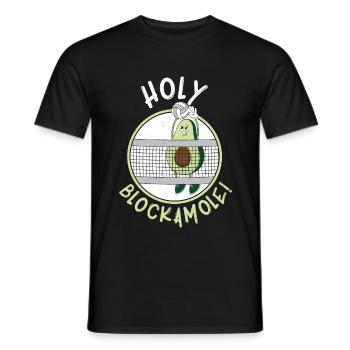 Volleyball avocat guacamole bloc joueurs de volleyball - T-shirt homme - noir - Devant - AI Model Male 178 light (178cm)
