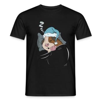 Pyjama Sleepyhead pour les cochons d'Inde - T-shirt homme - noir - Devant - AI Model Male 178 light (178cm)