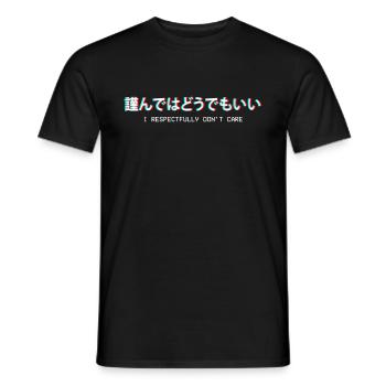 I Respectfully Don't Care Japanese Gift - Men's T-Shirt - black - Front - AI Model Male 178 light (178cm)