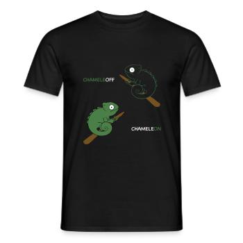 Caméléon ChameleOFF camouflage drôle reptile - T-shirt homme - noir - Devant - AI Model Male 178 light (178cm)