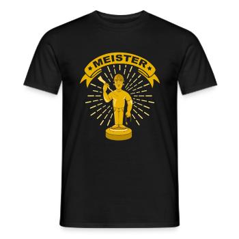 Elektriker Statue Trophäe Meister Meisterprüfung - Männer T-Shirt - Schwarz - Vorne - AI Model Male 178 light (178cm)