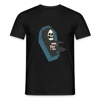 Vampir Mythos Wein Skelett Sarg Horror Gothic - Männer T-Shirt - Schwarz - Vorne - AI Model Male 178 light (178cm)