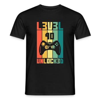 Level 40 Unlocked Gambler 40 Birthday Gift - Men's T-Shirt - black - Front - AI Model Male 178 light (178cm)