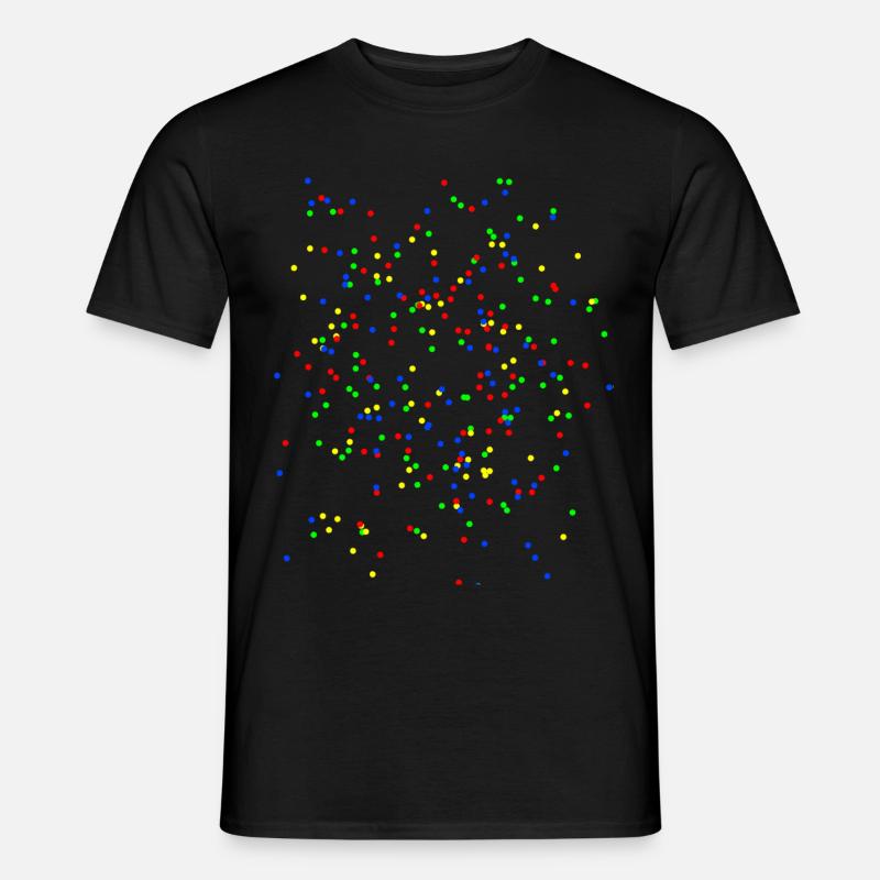 Konfetti Bunt - Männer T-Shirt - Schwarz