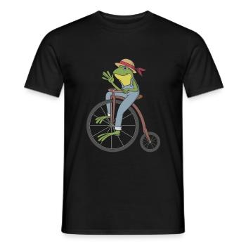 Cottagecore grenouille sur les champignons amoureux de la nature - T-shirt homme - noir - Devant - AI Model Male 178 light (178cm)