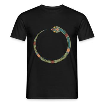 Snake Zodiac Native American - Men's T-Shirt - black - Front - AI Model Male 178 light (178cm)