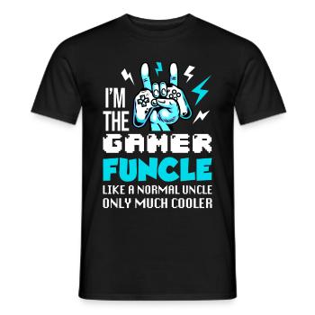 Je suis le cadeau de l'oncle Gamer Funcle Gamer - T-shirt homme - noir - Devant - AI Model Male 178 light (178cm)