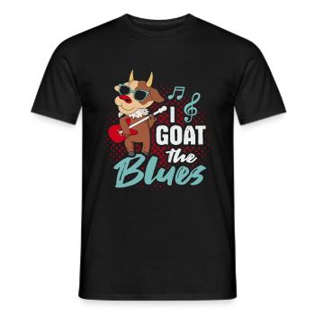 Ziege für einen Blues-Musiker - Männer T-Shirt - Schwarz - Vorne - AI Model Male 178 light (178cm)