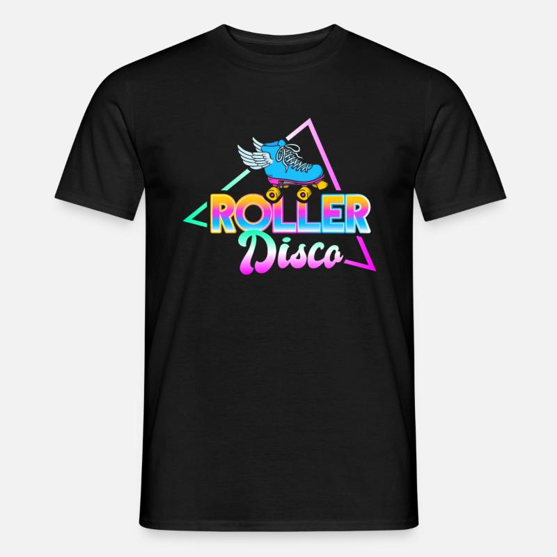 Rollerskates vintage Rollerskates 80 Roller roller roller roller - T-shirt homme - noir