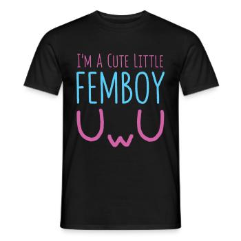I’m A Cute Little Femboy LGBTQ Gay Aesthetic Queer - T-shirt homme - noir - Devant - AI Model Male 178 light (178cm)