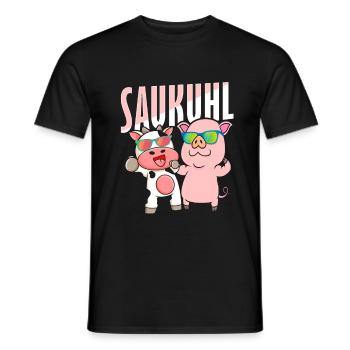 Kuh Schwein Sau Spruch Kinder - Männer T-Shirt - Schwarz - Vorne - AI Model Male 178 light (178cm)