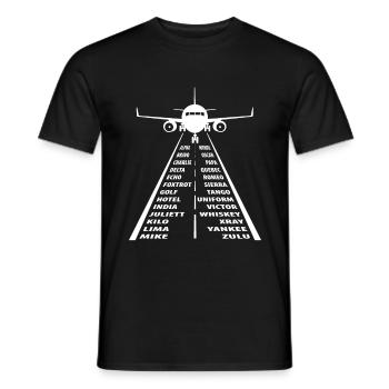 Nato Alphabet Motiv Fluglotse Pilot - Männer T-Shirt - Schwarz - Vorne - AI Model Male 178 light (178cm)