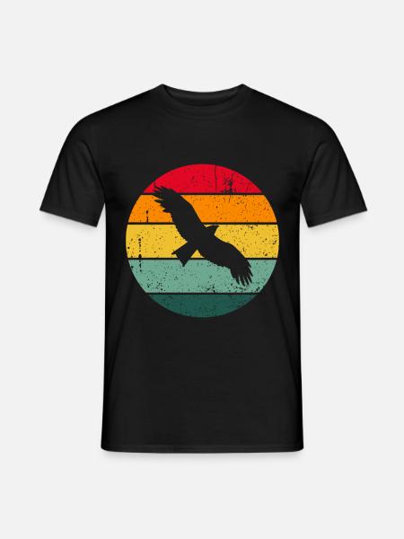 Vintage Retro Bird Bird Cadeau Mignon - T-shirt homme - noir