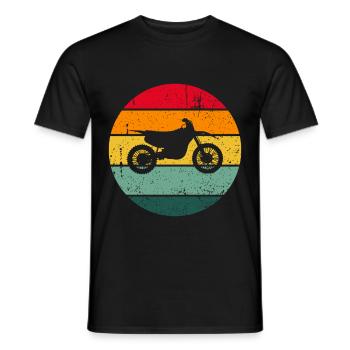 Vintage Retro Motorrad Biker Motorräder Racing - Männer T-Shirt - Schwarz - Vorne - AI Model Male 178 light (178cm)