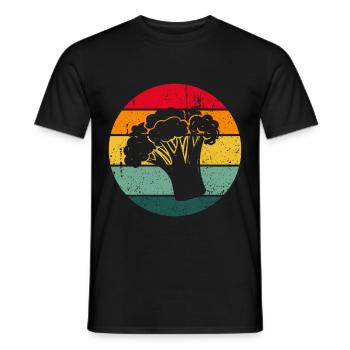 Vintage Brocoli Brocoli Brocoli En bonne santé - T-shirt homme - noir - Devant - AI Model Male 178 light (178cm)