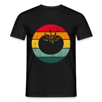 Vintage Retro Tomate Tomaten Gemüse Geschenk - Männer T-Shirt - Schwarz - Vorne - AI Model Male 178 light (178cm)
