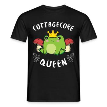 Cottagecore Aesthetic Kawaii Frog Goblincore - Men's T-Shirt - black - Front - AI Model Male 178 light (178cm)