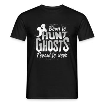 ghost hunting ghost paranormal ghost hunter - Men's T-Shirt - black - Front - AI Model Male 178 light (178cm)