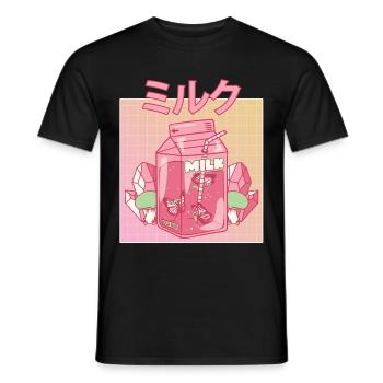 Fairycore Aesthetic Fee Japanischer Milchkarton - Männer T-Shirt - Schwarz - Vorne - AI Model Male 178 light (178cm)