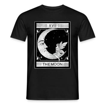 Fairycore Esthétique La Carte de Tarot De La Fée de la Lune - T-shirt homme - noir - Devant - AI Model Male 178 light (178cm)