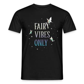 Fairycore Aesthetic Fairy Vibes Only Faecore Fairies - Men's T-Shirt - black - Front - AI Model Male 178 light (178cm)