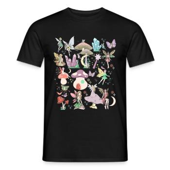 Fairycore Aesthetic Fee Grunge Cottagecore Fairies - Men's T-Shirt - black - Front - AI Model Male 178 light (178cm)