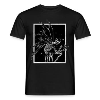 Fairycore Esthétique Squelette Fée Grunge Goth - T-shirt homme - noir - Devant - AI Model Male 178 light (178cm)