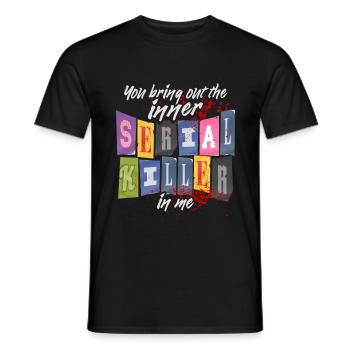 True Crime Podcast Saying for a True Crime Fan - Men's T-Shirt - black - Front - AI Model Male 178 light (178cm)