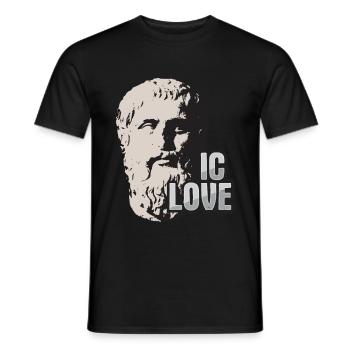 Philosophy Platon shirt for Philosophy Student - Men's T-Shirt - black - Front - AI Model Male 178 light (178cm)