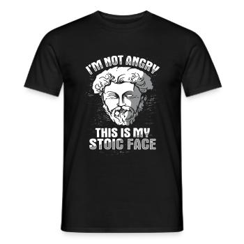 Stoic philosopher Marcus Aurelius Stoic - Men's T-Shirt - black - Front - AI Model Male 178 light (178cm)