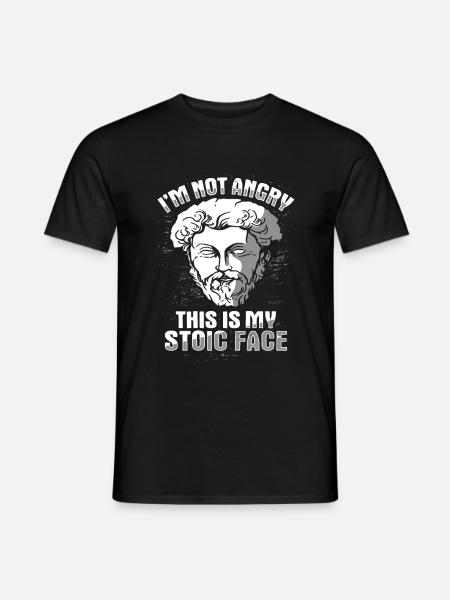 Stoïcijnse filosoof Marcus Aurelius Stoïcijns - Heren T-shirt - zwart