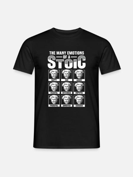 Stoïcijnse filosoof Marcus Aurelius Stoïcijns - Heren T-shirt - zwart